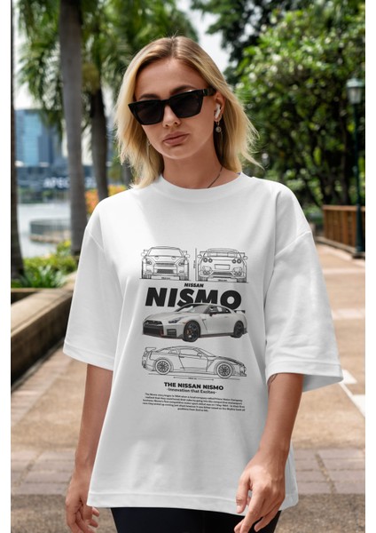 Nıssan Nısmo Ön Baskılı Oversize T-Shirt Erkek Kadın Unisex %100 Pamuk Bisiklet Yaka Tişort indirimleri