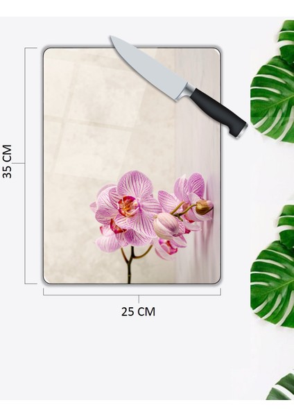 Çiçek Desen Cam Kesme Tablası