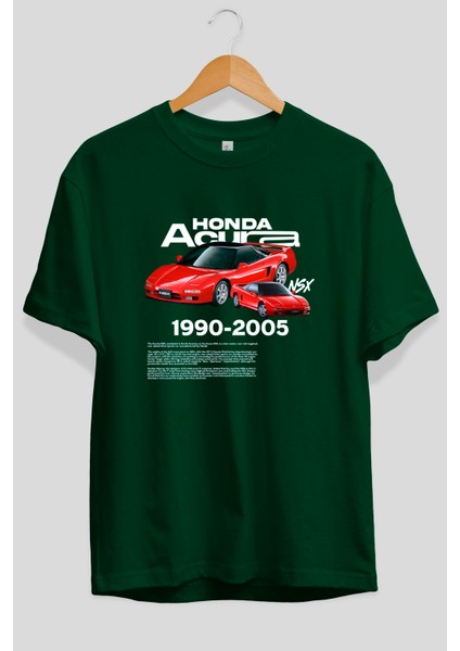 Honda Acura Nsx Ön Baskılı Oversize T-Shirt Erkek Kadın Unisex Pamuk Bisiklet Yaka Tişort fiyatları