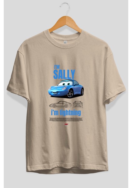 I Am Sally , I Am Lightning Ön Baskılı Oversize T-Shirt Erkek Kadın Unisex Pamuk Bisiklet Yaka Tişort fiyatları