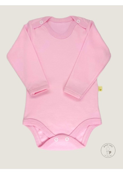 Bebek Bodysuit Pembe Uzun Kollu 3`lü Paket|set - Bebek Atleti %100 Pamuk fırsatları