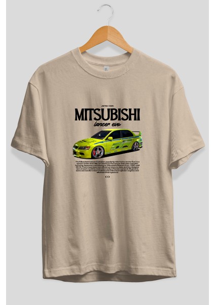 Mıtsubıshı Lancer Evo 3 Ön Baskılı Oversize T-Shirt Erkek Kadın Unisex Pamuk Bisiklet Yaka Tişort fiyatları