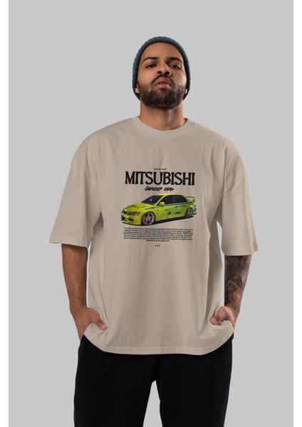 Mıtsubıshı Lancer Evo 3 Ön Baskılı Oversize T-Shirt Erkek Kadın Unisex Pamuk Bisiklet Yaka Tişort indirimleri
