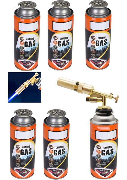 Tamirci Kaynak Şalama Pürmüz Yüksek Alevli Çakmak Metal Kafa Pürmüs 5li Kamp Gazı Çakmaklı Torch Set