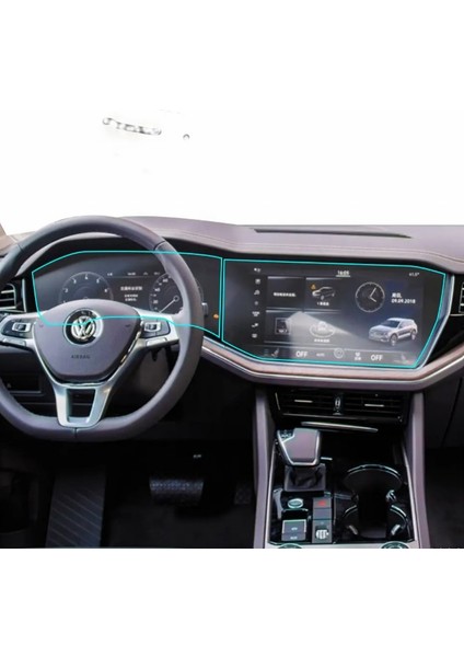Volkswagen Touareg 2018-2024 Model Multimedya ve Gösterge Panel Uyumlu Set 9h Nano Ekran Koruyucu