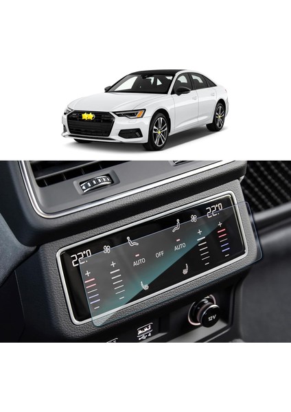Audi A6 2019-2024 Model Alt Üst Multimedya ve Klima Kontrol Uyumlu 3 Parça 9h Nano Ekran Koruyucu