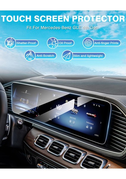 Mercedes GLS 2019-2024 Model Multimedya ve Dijital Gösterge Ekranı Uyumlu 9H Nano Ekran Koruyucu fiyatları