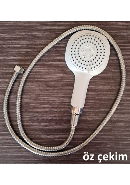 Banyo Bataryası Için Duş Hortumu ve Duş Başlığı Seti 3 Parça Takım Tasarruflu