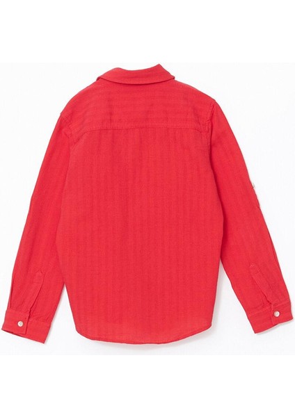 Lcw Kids Uzun Kollu Dokulu Erkek Çocuk Gömlek modelleri