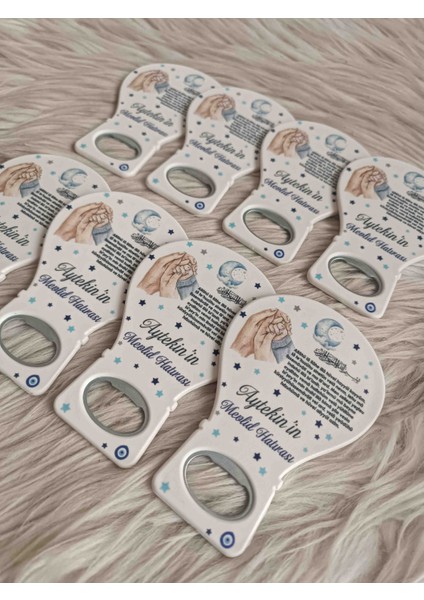 50 Adet Ayetel Kürsi Li Mavi Aile El Balon Açacak Magnet Yenidoğan Doğum Günü Hediyelikleri fiyatları
