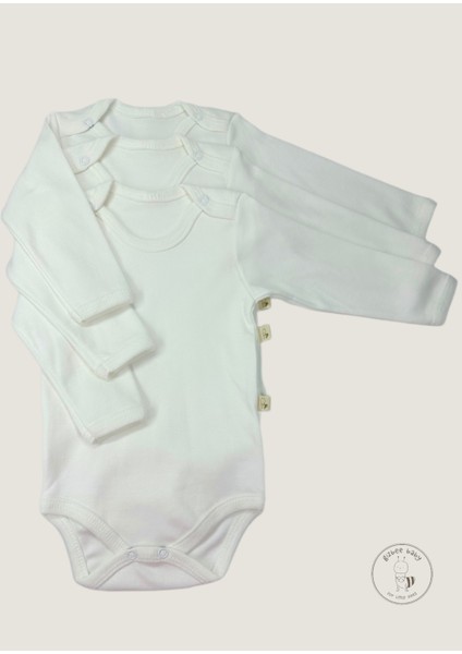 Bebek Body Uzun Kollu 3`lü Paket|set - Bebek Atleti %100 Pamuk