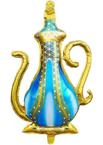 Ramazan Temalı Mavi Ibrik Şekilli Folyo Balon 1 Adet