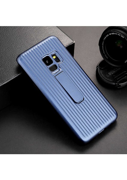 Galaxy S9 Uyumlu Kılıf Özel Tasarım Renkli Standlı Mıknatıslı Wave Kapak