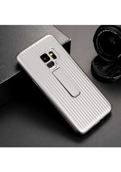 Galaxy S9 Plus Uyumlu Kılıf Özel Tasarım Renkli Standlı Mıknatıslı Wave Kapak