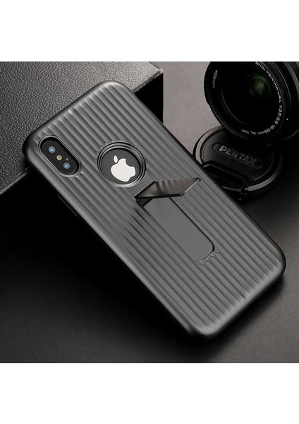 iPhone x Uyumlu Kılıf Özel Tasarım Renkli Standlı Mıknatıslı Wave Kapak