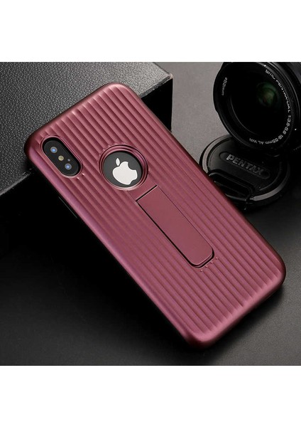 iPhone x Uyumlu Kılıf Özel Tasarım Renkli Standlı Mıknatıslı Wave Kapak