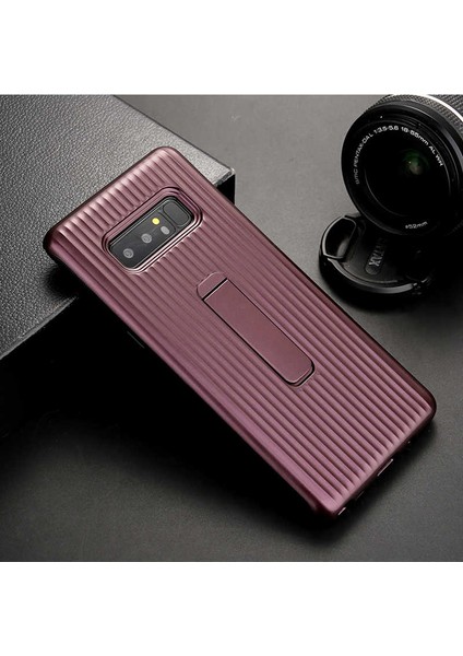 Galaxy Note 8 Uyumlu Kılıf Özel Tasarım Renkli Standlı Mıknatıslı Wave Kapak