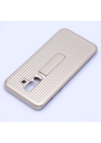 Galaxy A6 Plus 2018 Uyumlu Kılıf Özel Tasarım Renkli Standlı Mıknatıslı Wave Kapak