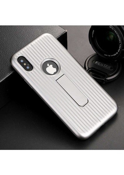 iPhone Xs Uyumlu Kılıf Özel Tasarım Renkli Standlı Mıknatıslı Wave Kapak