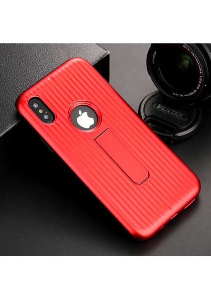 iPhone x Uyumlu Kılıf Özel Tasarım Renkli Standlı Mıknatıslı Wave Kapak