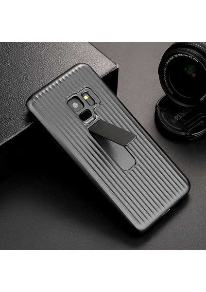 Galaxy S9 Plus Uyumlu Kılıf Özel Tasarım Renkli Standlı Mıknatıslı Wave Kapak