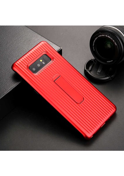 Galaxy Note 8 Uyumlu Kılıf Özel Tasarım Renkli Standlı Mıknatıslı Wave Kapak