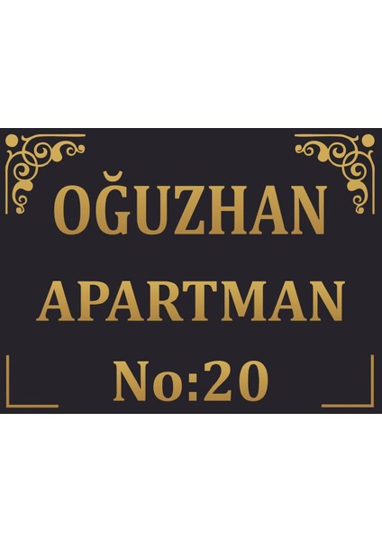 Apartman Duvar Tabelası