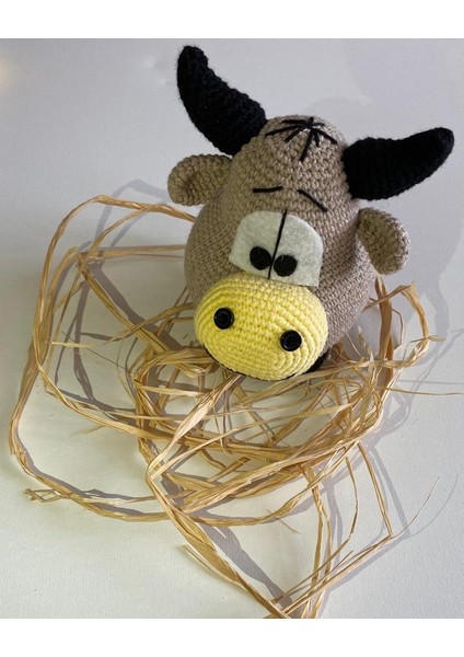 Siyah Boynuzlu Boğa, Kahverengi, Amigurumi modelleri