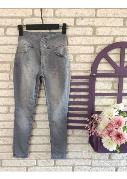 Yüksek Bel Likralı Jean Pantolon fiyatları