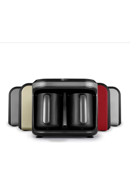 Türk Kahve Makinesi, Közde ve Aromalı Türk Kahvesi, Aynı Anda 2 Cezve Kullanımı 10 Fincan Kapasite