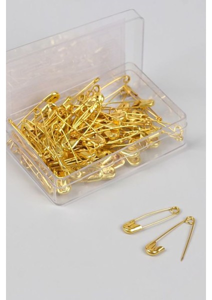 Mini Çatal Iğne 50 Adet 2 cm Çengelli Gold Renk Iğne