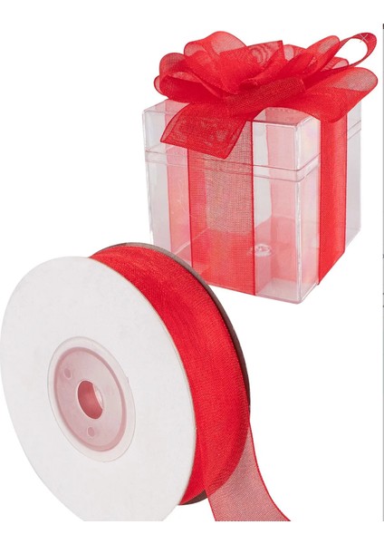 Kırmızı Organze 0,6 mm Kurdela 150 Metre