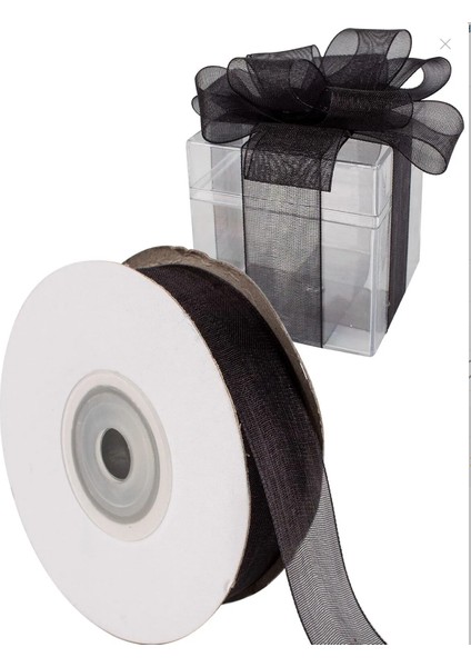 Siyah Organze 0,6 mm Kurdela 150 Metre