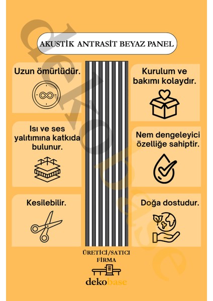40x240 Cm Meşe Renk Akustik Ahşap Duvar Paneli