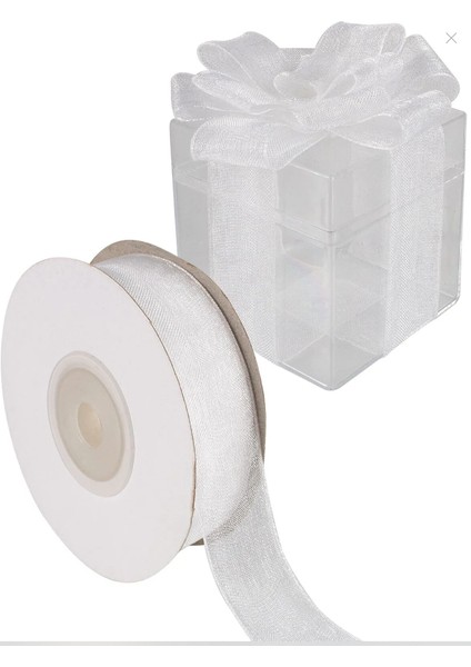 Beyaz Organze 0,6 mm Kurdela 150 Metre