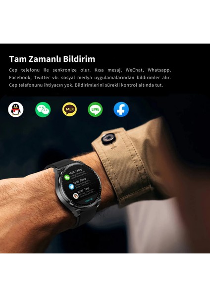 Watch Airpods Curved Amoled Ekran 2 Kordon Kulaklıklı Akıllı Saat Akıllı Saat Ios ve Android Uyumlu