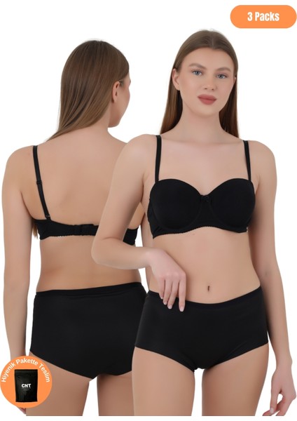 Kadın Yüksek Bel Toparlayıcı Külot - Özel Kalıp 3'lü Paket (Siyah, Beyaz, Ten Renk) fiyatları
