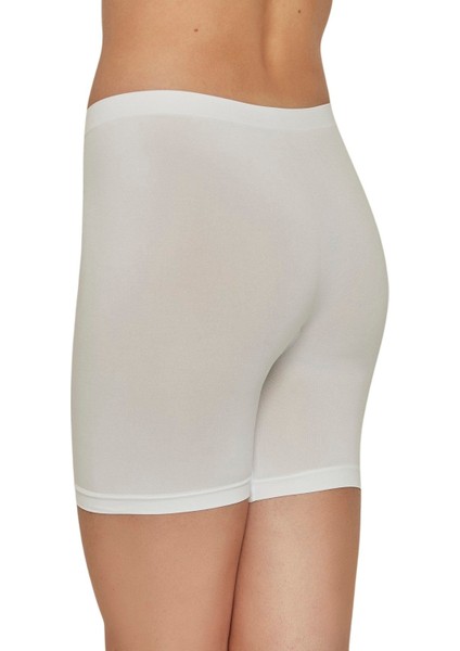 Kadın Boxer Külot - Lastikli Bel ve Yumuşak Kumaş 3'lü Paket (Siyah, Beyaz, Ten Renk)