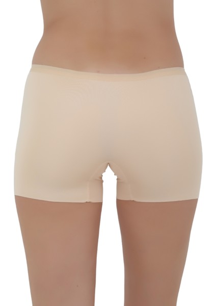 Kadın Boxer Külot - Iz Yapmaz Dikişsiz Mikro Kumaş 3'lü Özel Paket (Siyah, Beyaz, Ten Renk) fırsatları