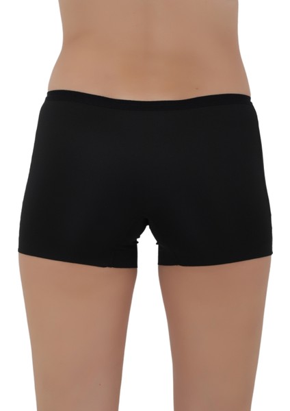 Kadın Boxer Külot - Iz Yapmaz Dikişsiz Mikro Kumaş 3'lü Özel Paket (Siyah, Beyaz, Ten Renk) fırsatları