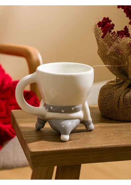 Beyaz Kardan Adam Figürlü Seramik Kupa 210 ml modelleri