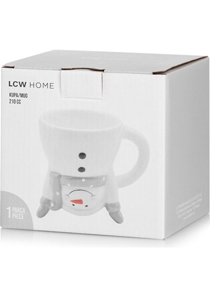 Beyaz Kardan Adam Figürlü Seramik Kupa 210 ml fırsatları