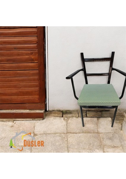 40*40 Yeşil Zikzak Sandalye Minderi