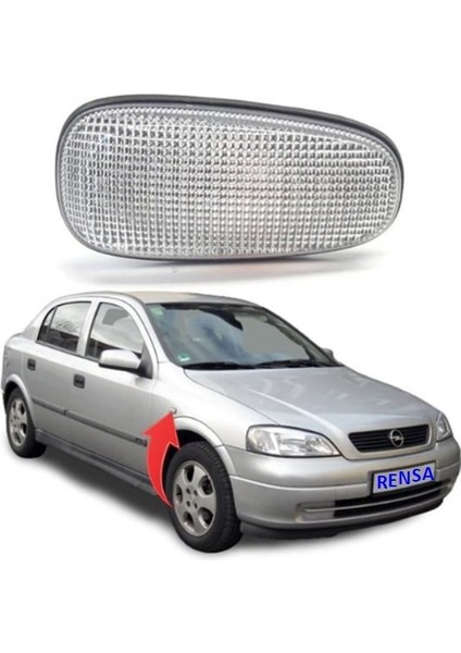 Çamurluk Sinyali Beyaz Opel Astra G 98-05 Zafıra 99-04