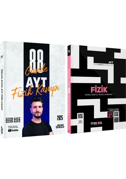 2025 Ayt 88 Günde Fizik Kampı ve Soru Bankası Seti 2 Kitap