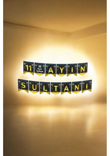 Ramazan Ayı 11 Ayın Sultanı Yazılı Zarf Banner 2 Metre