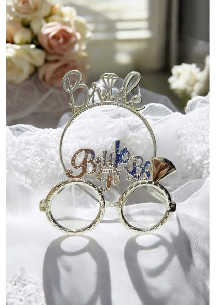 Bride To ve Taç Gözlük Set Gümüş