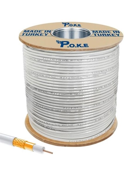 Anten Kablosu Gold Rg6 U4 64 Tel 300 Metre