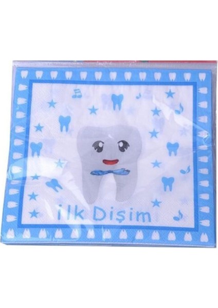 Ilk Dişim Peçete - Mavi 20 Adet