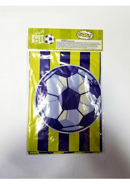 Sarı Lacivert Futbol Topu Masa Örtüsü 120*180